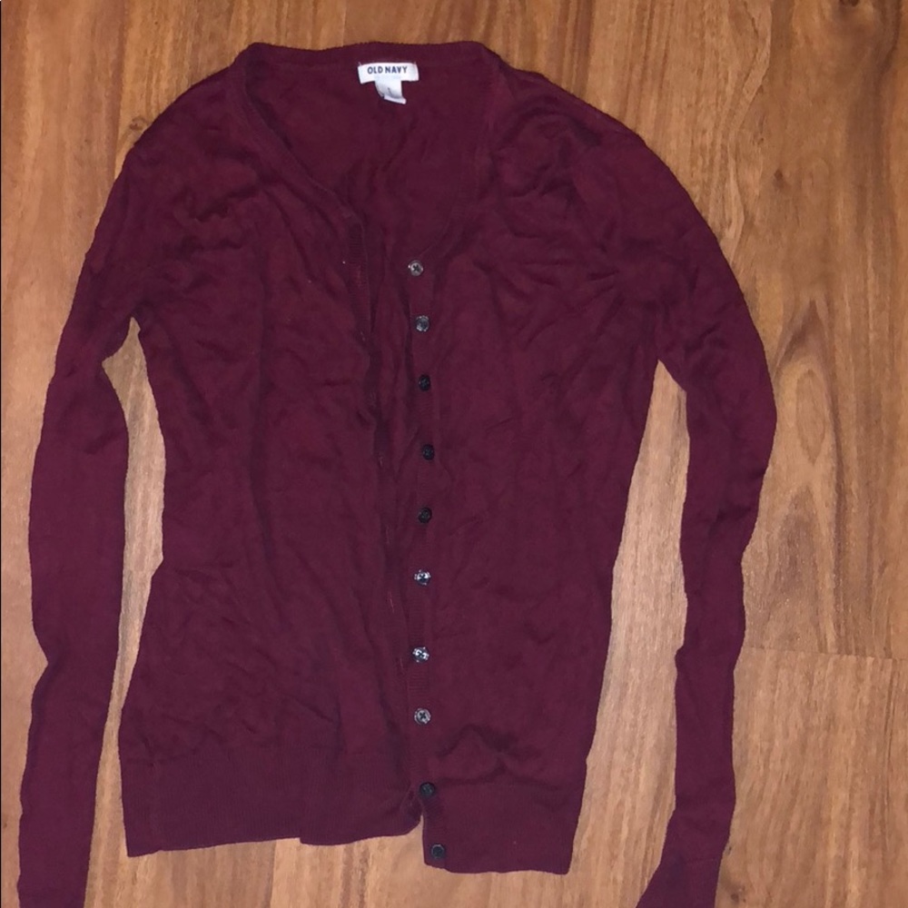 Maroon cardigan